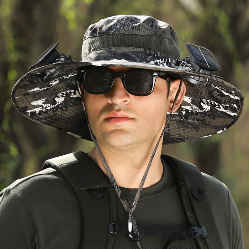 "CHILLTOP" SOLAR POWERED FAN HAT (UNISEX 1 SIZE FITS ALL)