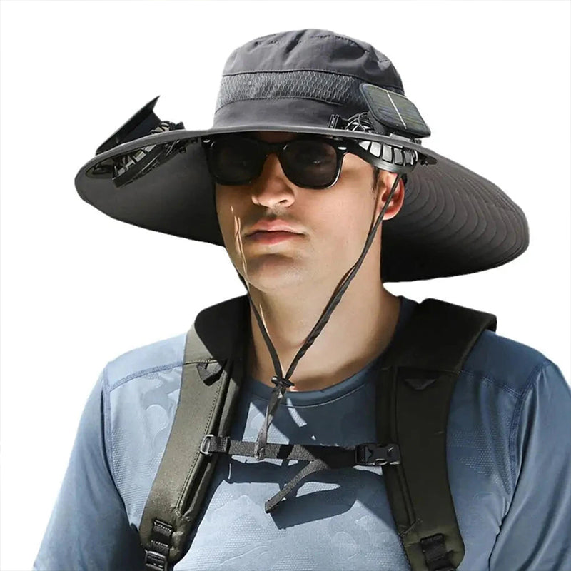 "CHILLTOP" SOLAR POWERED FAN HAT (UNISEX 1 SIZE FITS ALL)