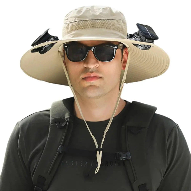 "CHILLTOP" SOLAR POWERED FAN HAT (UNISEX 1 SIZE FITS ALL)