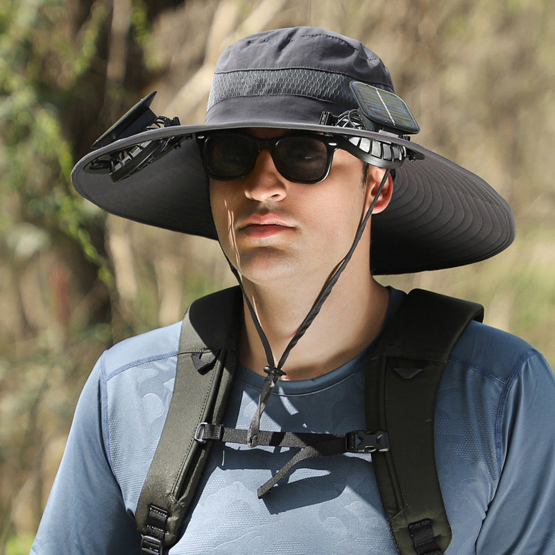 "CHILLTOP" SOLAR POWERED FAN HAT (UNISEX 1 SIZE FITS ALL)