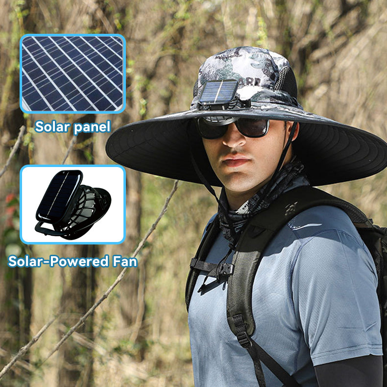 "CHILLTOP" SOLAR POWERED FAN HAT (UNISEX 1 SIZE FITS ALL)